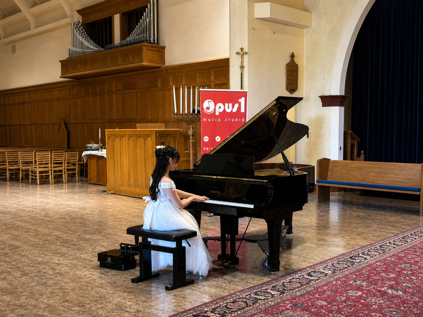 Piano student recital performance