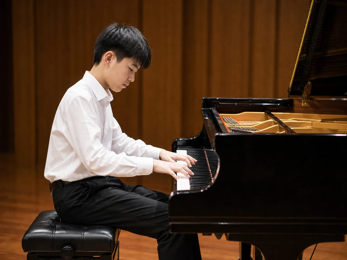 Piano student performance
