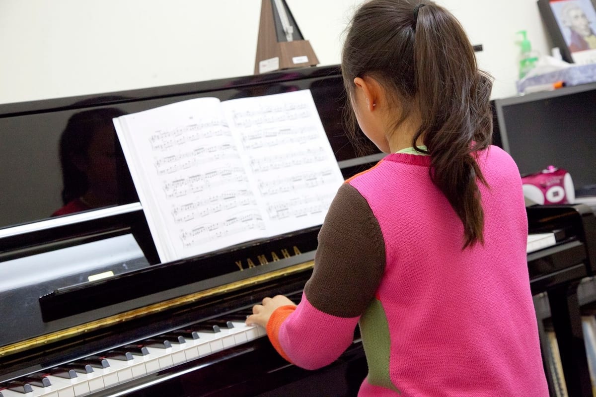Piano lesson room at the Grant Road studio