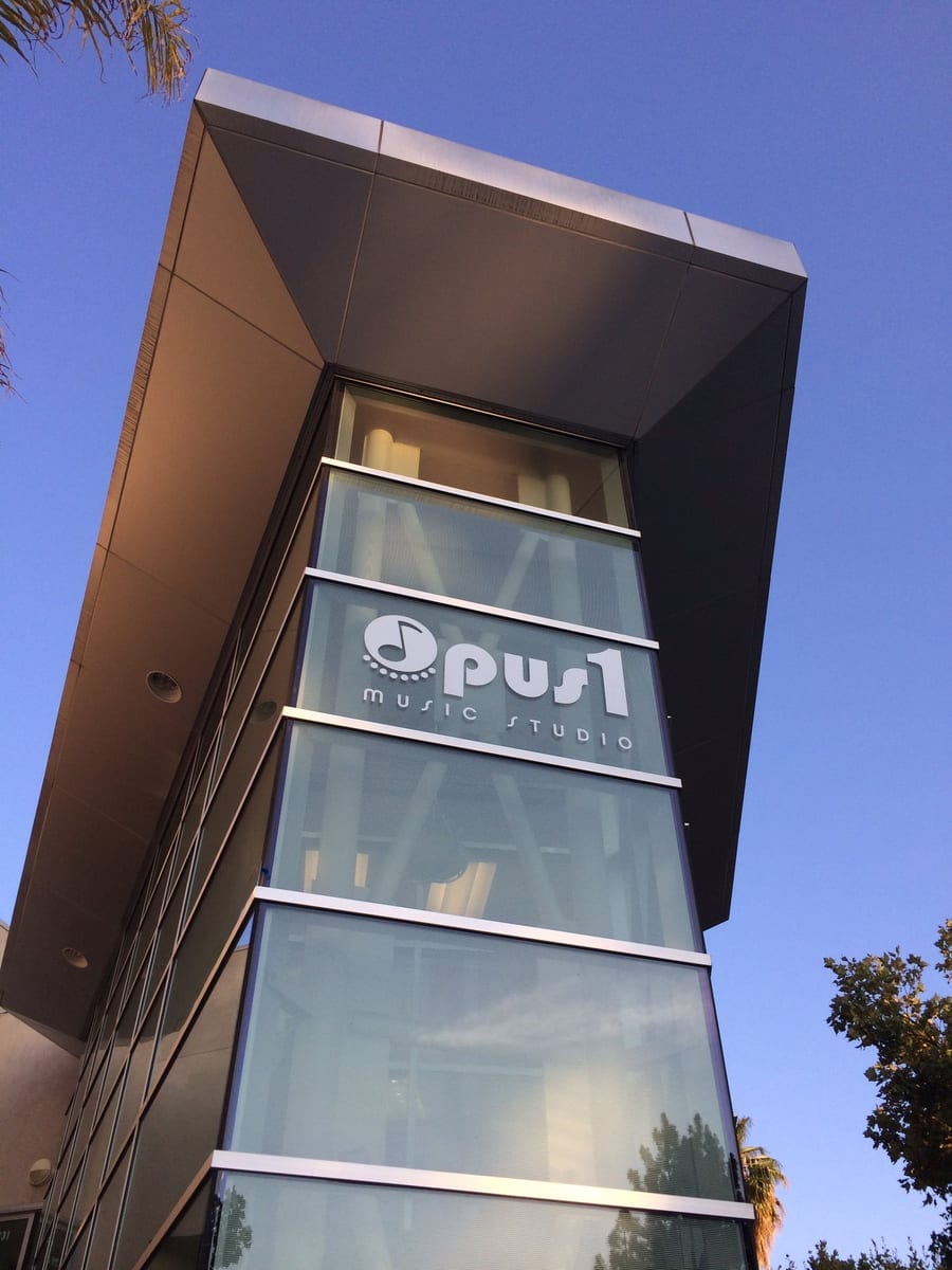 Opus 1 Music Studio Palo Alto campus building on El Camino Real