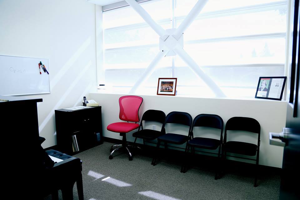 Palo Alto studio lesson room with piano