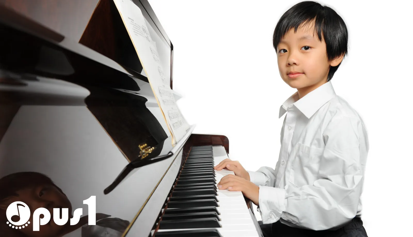 Child piano student